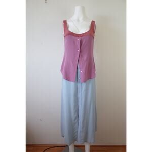 Sies Marjan Layered Silk Sleeveless Tank Dress 4